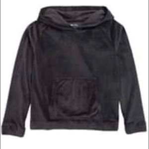 Zella Girl Plush Velour Hooded Pullover